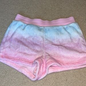 PINK fuzzy shorts